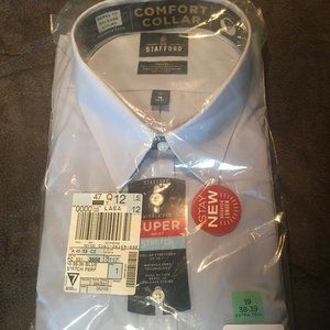 Stafford Travel Performance Super Shirt Mens Point Collar Long Sleeve